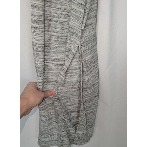 Banana Republic Dress M Women's Gray Marled Adjustable Straps Maxi Slits Cutout - Picture 5 of 11